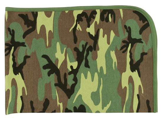 2450 Rothco Infant Receiving Blanket - Woodland Camo