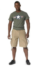 2547 Rothco Vintage Khaki Infantry Utility Shorts