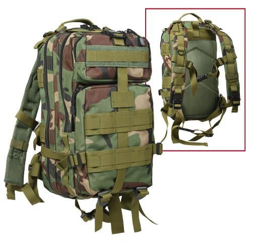 2579 ROTHCO MEDIUM TRANSPORT PACK - WOODLAND CAMO