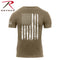 2632 Rothco Distressed US Flag Athletic Fit T-Shirt - Coyote Brown