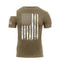 2632 Rothco Distressed US Flag Athletic Fit T-Shirt - Coyote Brown
