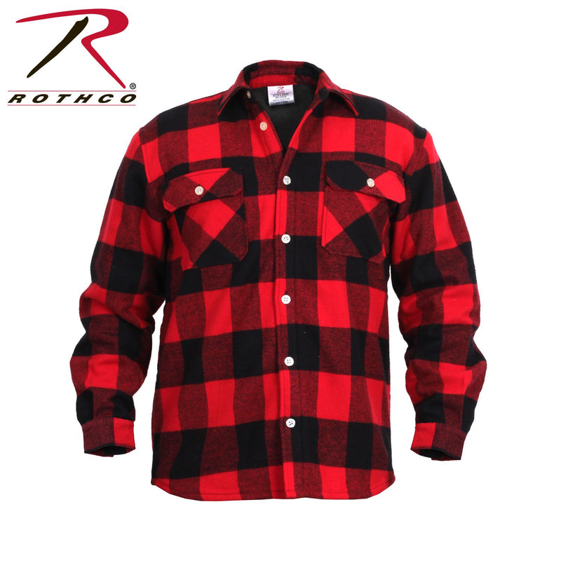 2739 Rothco Fleece Lined Flannel Shirt - Red Plaid