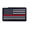 2776 Rothco Rubber Thin Red Line Flag Patch - Hook Back