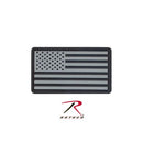 27781 Rothco Pvc Us Flag Patch W/ Hook Back - Silver/blk