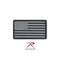 27781 Rothco Pvc Us Flag Patch W/ Hook Back - Silver/blk