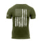 2832 Rothco Distressed US Flag Athletic Fit T-Shirt - Olive Drab