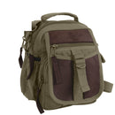 2835 Rothco Canvas & Leather Travel Shoulder Bag - Olive Drab