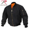2890 Rothco Enhanced Nylon MA-1 Flight Jacket - Black