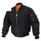 2890 Rothco Enhanced Nylon MA-1 Flight Jacket - Black