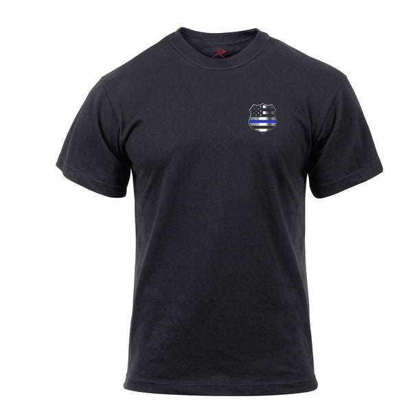 2937 Rothco Thin Blue Line Shield T-Shirt - Black
