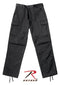 2971 Rothco Relaxed Fit Zipper Fly BDU Pants - Black