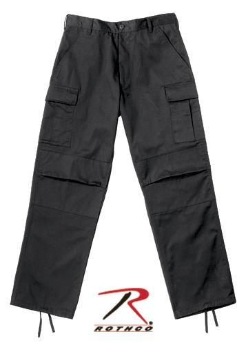 2971 Rothco Relaxed Fit Zipper Fly BDU Pants - Black