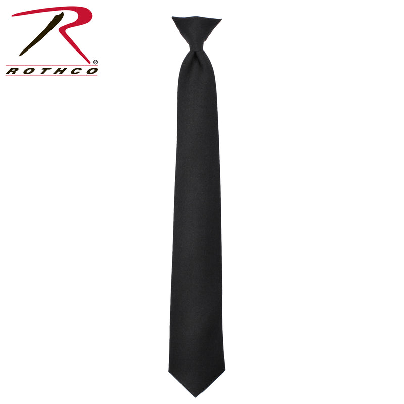 30082 / 30084 / 30088 Rothco Black Police Issue Necktie - Clip-on