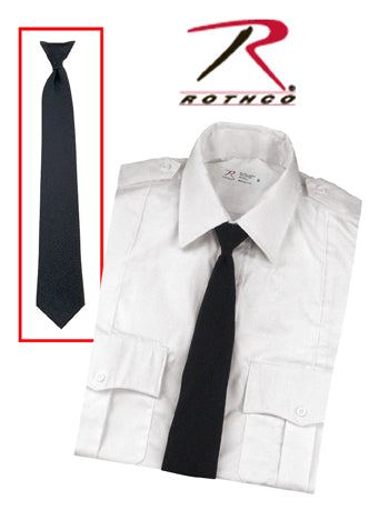 30082 / 30084 / 30088 Rothco Black Police Issue Necktie - Clip-on