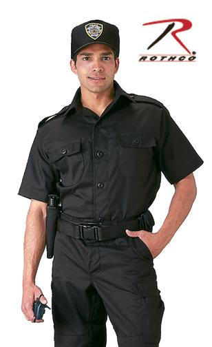 30205 Rothco Black Short Sleeve Tactical Shirt