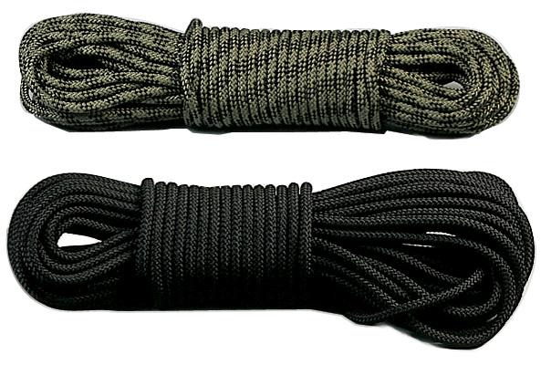 312 / 313 / 314 / 315 - Rothco Utility Rope 3/8" 50/100 Ft / Woodland Camo/black