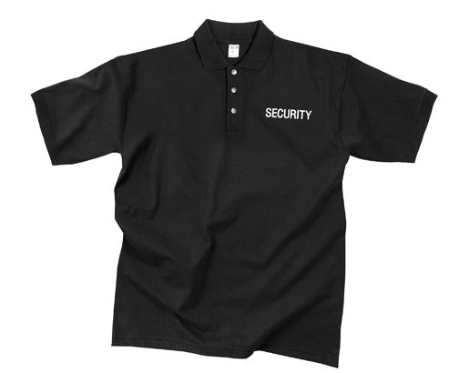 3216 Black Moisture Wicking ''Security'' Golf Shirt