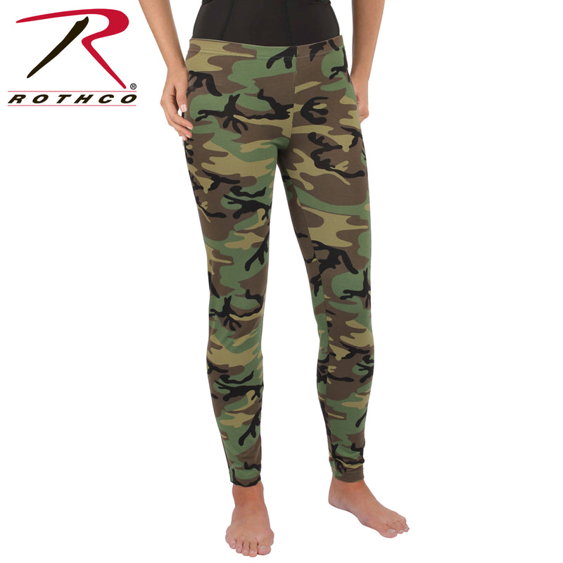 3298 Rothco Womens Camo Leggings - Woodland Camo