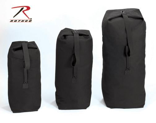 3336 Rothco Top Load Canvas Duffle Bag - Black