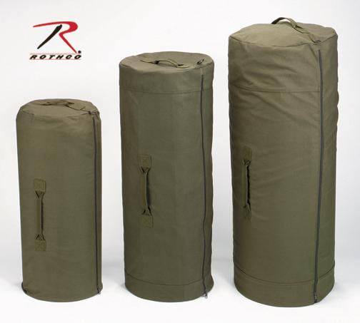 3479 Rothco Canvas Zipper Duffle Bag Olive Drab - 25" x 42"