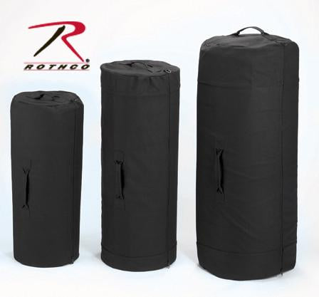 3488 Rothco Canvas Zipper Duffle Bag - Black