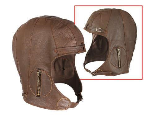 3569 Rothco WWII Style Brown Leather Pilots Helmet