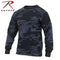 3637 Rothco Long Sleeve Colored Camo T-Shirt - Midnight Blue Camo