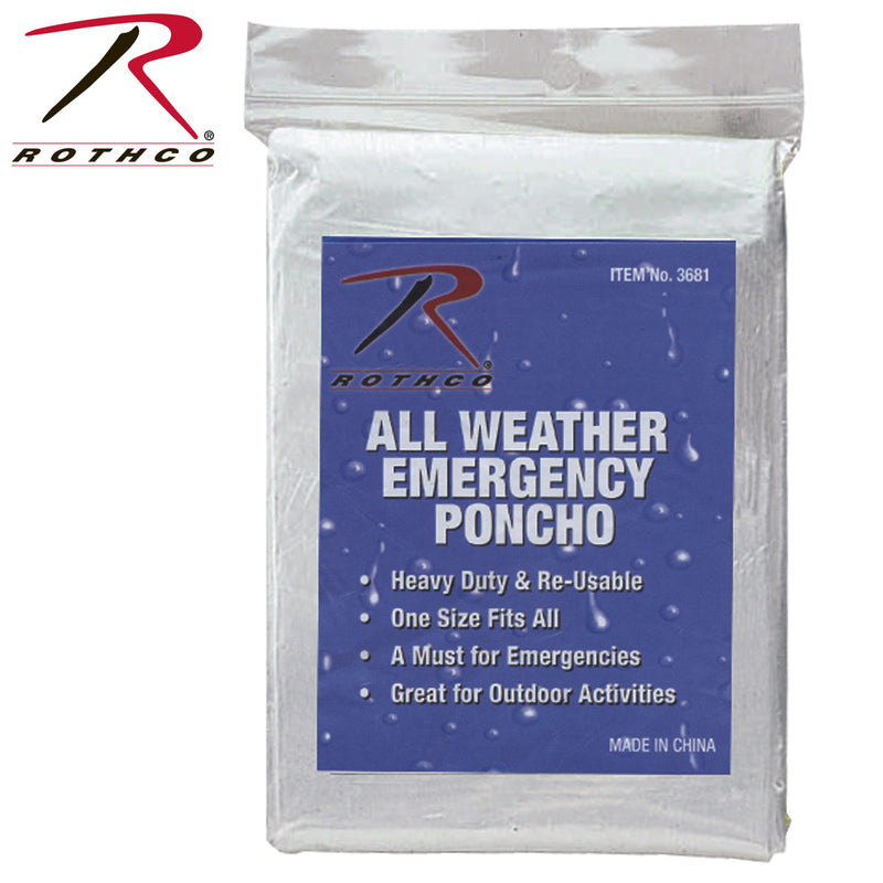 3681 Rothco All Weather Emergency Poncho