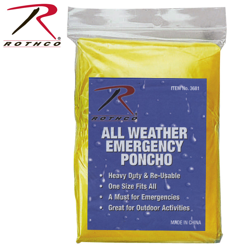 3681 Rothco All Weather Emergency Poncho