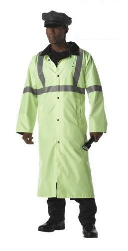 3900 Rothco Reversible Reflective Rain Parka - Safety Green
