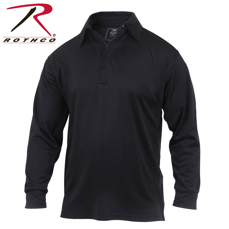 3932 Rothco Long Sleeve Tactical Performance Polo - Black