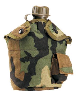 40012 Rothco Woodland Camouflage G.I. Type Enhanced Nylon 1qt. Canteen Cover