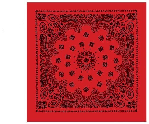 4057 Rothco Red w/Black Trainmen Bandana