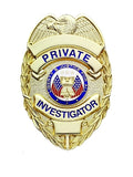 Hero's Pride PRIVATE INVESTIGATOR BADGE, ENAMELED & PLATED, DURABLE 5-PC PIN & CATCH