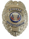Hero's Pride PRIVATE INVESTIGATOR BADGE, ENAMELED & PLATED, DURABLE 5-PC PIN & CATCH