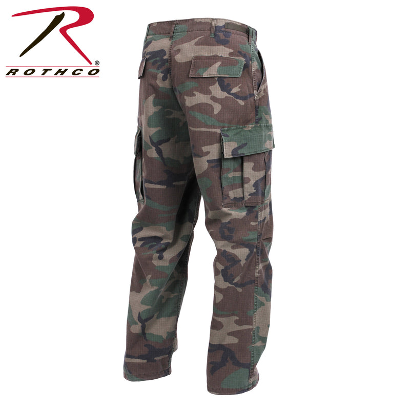 4271 Rothco Vintage Vietnam Fatigue Pant Rip-Stop - Woodland Camo