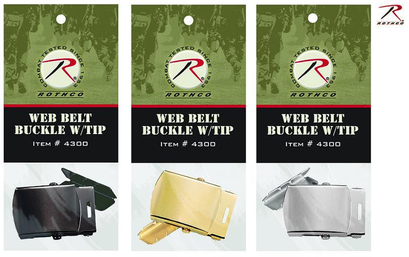 4300 GI TYPE WEB BELT BUCKLE AND TIP PACK