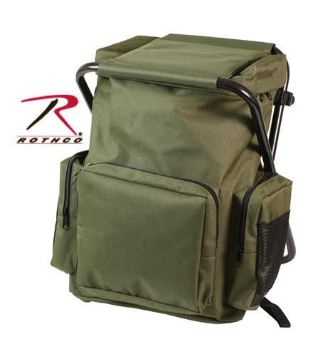 4568 Rothco Backpack & Stool Combo Pack - Olive Drab