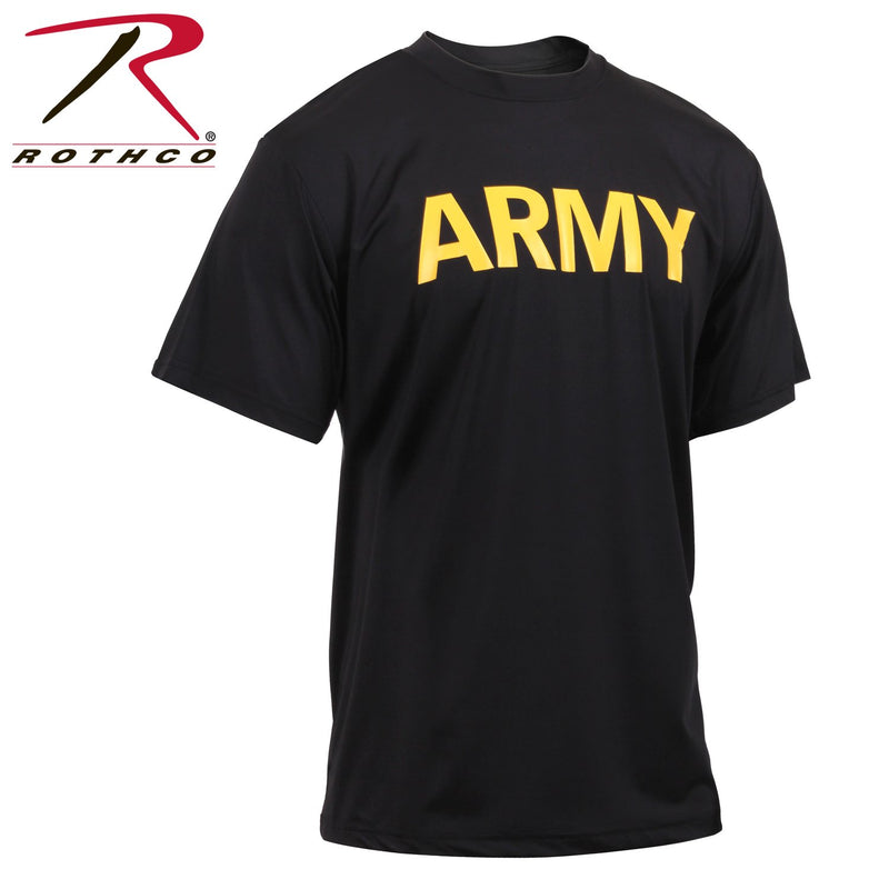 46020 Rothco Army Physical Training Shirt - Black