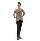 4610 Rothco Womens Camo Cold Shoulder Top