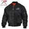 4951 Rothco Thin Blue Line Flag MA-1 Flight Jacket - Black