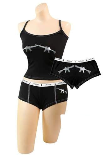 4985 Rothco Womens Black "Crossed Rifles" Tank Top