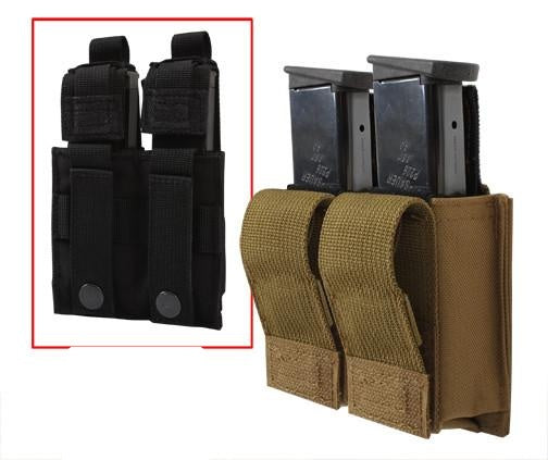 51001 Rothco Double Pistol Mag Pouch With Insert - Molle