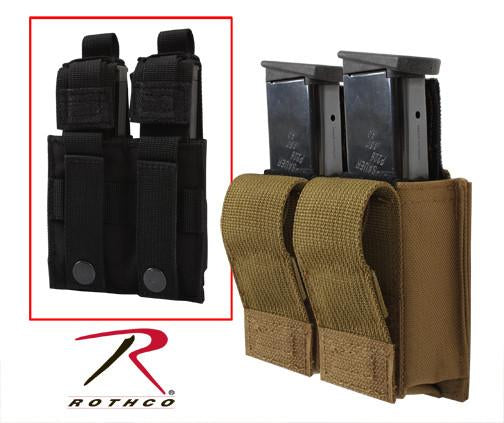 51001 Rothco Double Pistol Mag Pouch With Insert - Molle