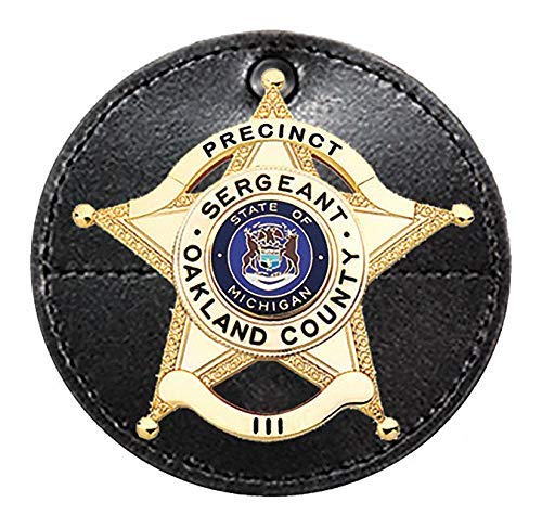 Universal Round Leather Pouch Holder with Hook Closure
