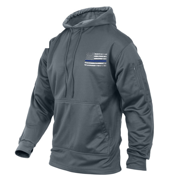 52075 Rothco Thin Blue Line Concealed Carry Hoodie - Grey