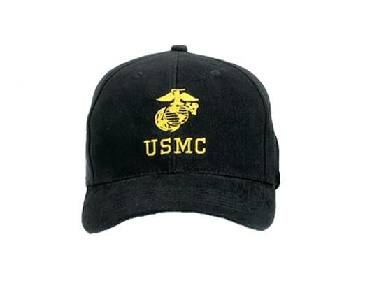 5327 Rothco Black U.S.M.C. Supreme Low Profile Insignia Cap