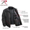 5385 Rothco 3 Season Concealed Carry Jacket - Black or Khaki