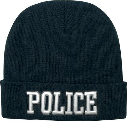 5449 Rothco Deluxe Black Police Embroidered Watch Cap
