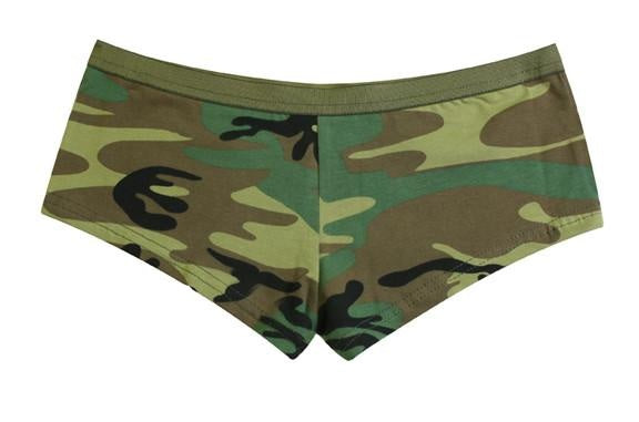 5476 Rothco Women's Blank Woodland Camo Booty Shorts